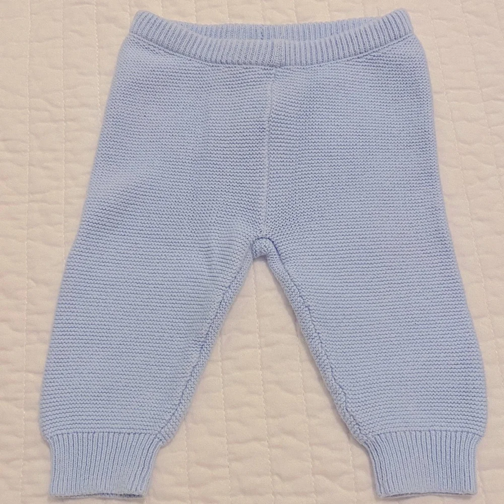 GAP Light Blue Knit Baby Pants